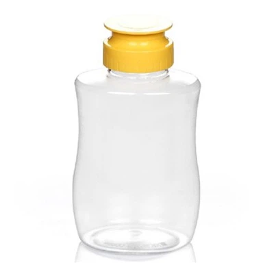 Plastična steklenica za med s silikonskim pokrovčkom ventila